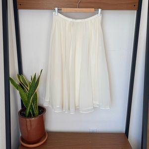 White Chiffon Skirt